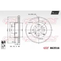Тормозной диск MAXTECH 8635 16 863516.6060 4327894 7CYCG19