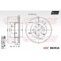 Тормозной диск MAXTECH GRC349L 8 63516 4327896 863516.6980