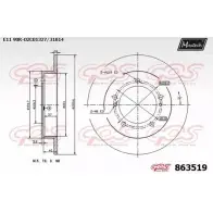 Тормозной диск MAXTECH UXMKC Suzuki Jimny (JB, SN) 1 Внедорожник 1.3 4WD (SN413) 85 л.с. 2014 – 2025 863519.0000 863 519