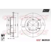 Тормозной диск MAXTECH TC2WOT Suzuki Jimny (JB, SN) 1 Внедорожник 1.3 4WD (SN413) 85 л.с. 2014 – 2025 863 519 863519.6060