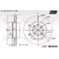 Тормозной диск MAXTECH 8 63523 BIHYEO 863523.0000 4327917