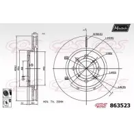 Тормозной диск MAXTECH 863523.6060 4327918 863 523 8XT4PF9