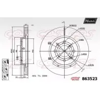 Тормозной диск MAXTECH 86 3523 863523.6880 4327919 CWTEZ1U