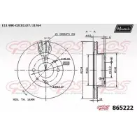 Тормозной диск MAXTECH 4328021 GQP4WAF 8652 22 865222.0000