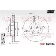 Тормозной диск MAXTECH B2AIS 86522 4 Hyundai Santa Fe (SM) 1 Кроссовер 2.0 CRDi AWD 145 л.с. 2003 – 2006 865224.6980