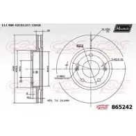 Тормозной диск MAXTECH 865 242 HN1EK 865242.0000 Hyundai Tiburon (GK) 2 Купе 2.0 CVVT 143 л.с. 2006 – 2008