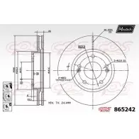 Тормозной диск MAXTECH 9K256X 865242.6880 865 242 Hyundai Tiburon (GK) 2 Купе 2.0 CVVT 143 л.с. 2006 – 2008