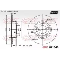 Тормозной диск MAXTECH 9J7A9F 4328323 87104 0 871040.0000