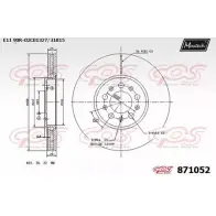 Тормозной диск MAXTECH 4328343 PW9DCF 871052.0000 87105 2