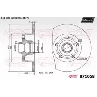 Тормозной диск MAXTECH Audi A4 (B5) 1 Универсал 2.8 190 л.с. 1999 – 2000 871058.0000 87 1058 UCREM