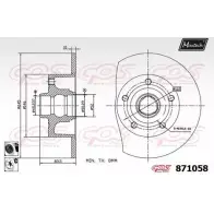 Тормозной диск MAXTECH 4C1SRT 87 1058 871058.6060 Audi A4 (B5) 1 Универсал 2.8 190 л.с. 1999 – 2000