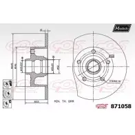 Тормозной диск MAXTECH 8 71058 Audi A4 (B5) 1 Универсал 2.8 190 л.с. 1999 – 2000 871058.6980 T82UK