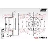 Тормозной диск MAXTECH 8710 82 4328454 91U4W6 871082.6980