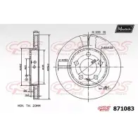 Тормозной диск MAXTECH 871083.0000 3PS2RK 87 1083 Seat Leon (1M) 1 1998 – 2005