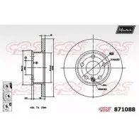 Тормозной диск MAXTECH 4328478 AA0HIM6 871088.6980 871 088