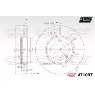 Тормозной диск MAXTECH 871097.0000 ZD9UTK7 8710 97 4328511