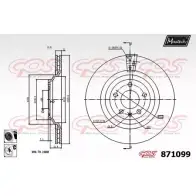 Тормозной диск MAXTECH 871099.6060 8 71099 2TF2U 4328513