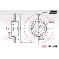 Тормозной диск MAXTECH Audi A8 (D2) 1 Седан 4.2 Quattro 305 л.с. 1996 – 1999 3ZEZ9FX 871109.0000 8 71109