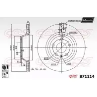Тормозной диск MAXTECH 871114.6060 871 114 K7F695 4328569