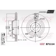 Тормозной диск MAXTECH 871114.6980 4328571 2QHPPBA 8 71114