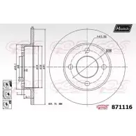Тормозной диск MAXTECH 8YM7SZY 4328578 87 1116 871116.6880