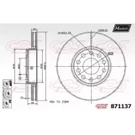 Тормозной диск MAXTECH 871 137 5B32D 871137.6980 Volkswagen Passat