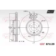 Тормозной диск MAXTECH 87113 9 871139.0000 H0TANZ Audi A4 (B8) 4 Универсал 3.0 Tdi Quattro 211 л.с. 2008 – 2010