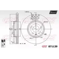 Тормозной диск MAXTECH Audi A4 (B8) 4 Универсал 3.0 Tdi Quattro 211 л.с. 2008 – 2010 871139.6060 87113 9 3MU2RAP