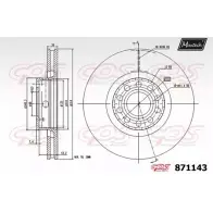 Тормозной диск MAXTECH Z8SLL6 871143.0000 Audi A8 (D2) 1 Седан 4.2 Quattro 305 л.с. 1996 – 1999 8711 43