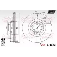 Тормозной диск MAXTECH 871143.6060 Audi A8 (D2) 1 Седан 4.2 Quattro 305 л.с. 1996 – 1999 8 71143 2TJ13X