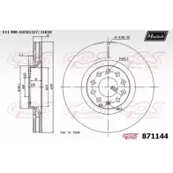 Тормозной диск MAXTECH Audi A4 (B7) 3 Кабриолет 2.4 170 л.с. 2002 – 2005 87114 4 871144.0000 06FZPY