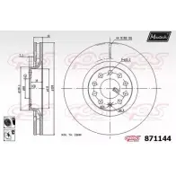 Тормозной диск MAXTECH P8UL4 8711 44 871144.6060 Audi A4 (B7) 3 Кабриолет 2.4 170 л.с. 2002 – 2005