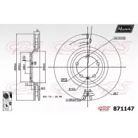 Тормозной диск MAXTECH 8711 47 XA14XKI 871147.6060 4328685