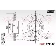 Тормозной диск MAXTECH 871 147 H6QPHU 871147.6880 4328686