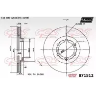 Тормозной диск MAXTECH B3G66 4328728 87151 2 871512.0000