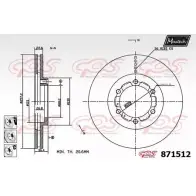 Тормозной диск MAXTECH 87 1512 CD8UR 4328731 871512.6980
