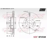 Тормозной диск MAXTECH 4328744 8715 18 871518.0000 PVZJXB6