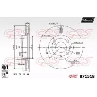 Тормозной диск MAXTECH 4328745 K0O86M 871518.6060 8715 18