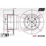 Тормозной диск MAXTECH 871535.6060 S69Y5V 4328809 871 535