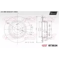 Тормозной диск MAXTECH 4328956 BWN8RC 873024.0000 87 3024