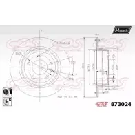 Тормозной диск MAXTECH 4328957 873024.6060 JCX4F 8730 24