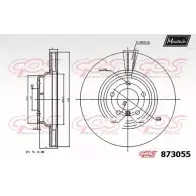 Тормозной диск MAXTECH 873055.0000 Bmw 3 (E90) 5 Седан 3.0 335 xi 305 л.с. 2006 – 2008 VTPLFV 873 055