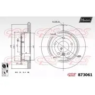 Тормозной диск MAXTECH 873061.6060 6MZU3FA 873 061 Bmw X1 (E84) 1 Кроссовер 2.0 xDrive 20 d 163 л.с. 2010 – 2015