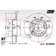 Тормозной диск MAXTECH 4329217 C4WDWS 873504.6060 87350 4