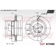 Тормозной диск MAXTECH Mercedes CLS (C219) 1 Купе 3.0 CLS 320 CDI 211 л.с. 2005 – 2010 873589.0000 8 73589 PJK9ZDN