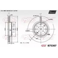 Тормозной диск MAXTECH C2BW8 Renault Clio (BB, CB) 2 Хэтчбек 1.6 110 л.с. 2004 – 2009 875 307 875307.0000