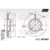 Тормозной диск MAXTECH 875307.6980 875 307 RVMYG7 Renault Clio (BB, CB) 2 Хэтчбек 1.6 110 л.с. 2004 – 2009