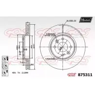 Тормозной диск MAXTECH JL6N9T 875311.6880 Renault Scenic 87531 1