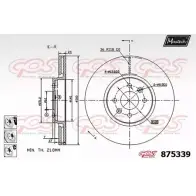 Тормозной диск MAXTECH 875339.6880 X1E5S3 87533 9 Renault Scenic