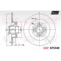 Тормозной диск MAXTECH 52GFMZ9 875 349 4329619 875349.0005